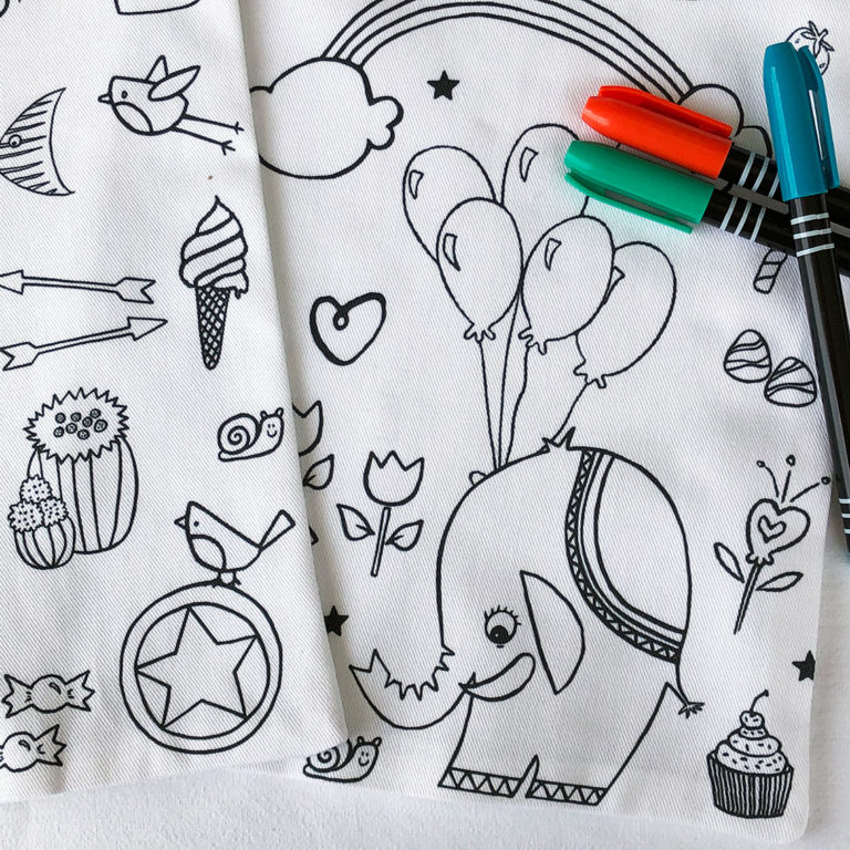 Coloriage tissu lavable réutilisable | An'imato Illustrations