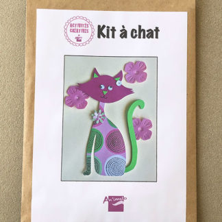 Kit en papier pour fabriquer une carte CHAT Design An'imato