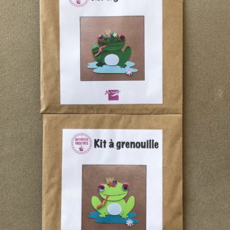 Kit papier pour fabriquer une carte avec une grenouille à coller création An'imato