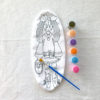 Contenu du kit poupée melody à peindre avec godets de peinture et pinceau Design An'imato