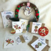 Différents kits déco de Noël sur le site An'imato suspension caribou, bonhomme de neige, carte à décorer