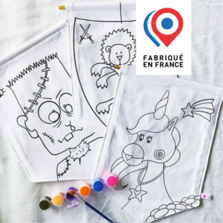 Blason en tissu à peindre Design An'imato logo Fabriqué en France