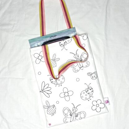 Tote-bag enfant en tissu à colorier - option à coudre disponible – Image 4