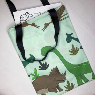 tote-bag enfant motifs dinosaures Design Anne Da Cunha-Guillegault en exclusivité pour la marque An'imato
