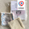 Kit couture avec 3 lingettes à coudre coton et bambou Design Anne Da Cunha-Guillegault pour la marque An'imato