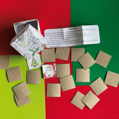 détail memory du coffret multi-activités de Noël imaginé par Anne Da Cunha-Guillegault pour la marque An'imato