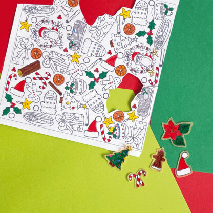 détail contenu + Coffret multi-activités de Noël imaginé par Anne Da Cunha-Guillegault pour la marque An'imato