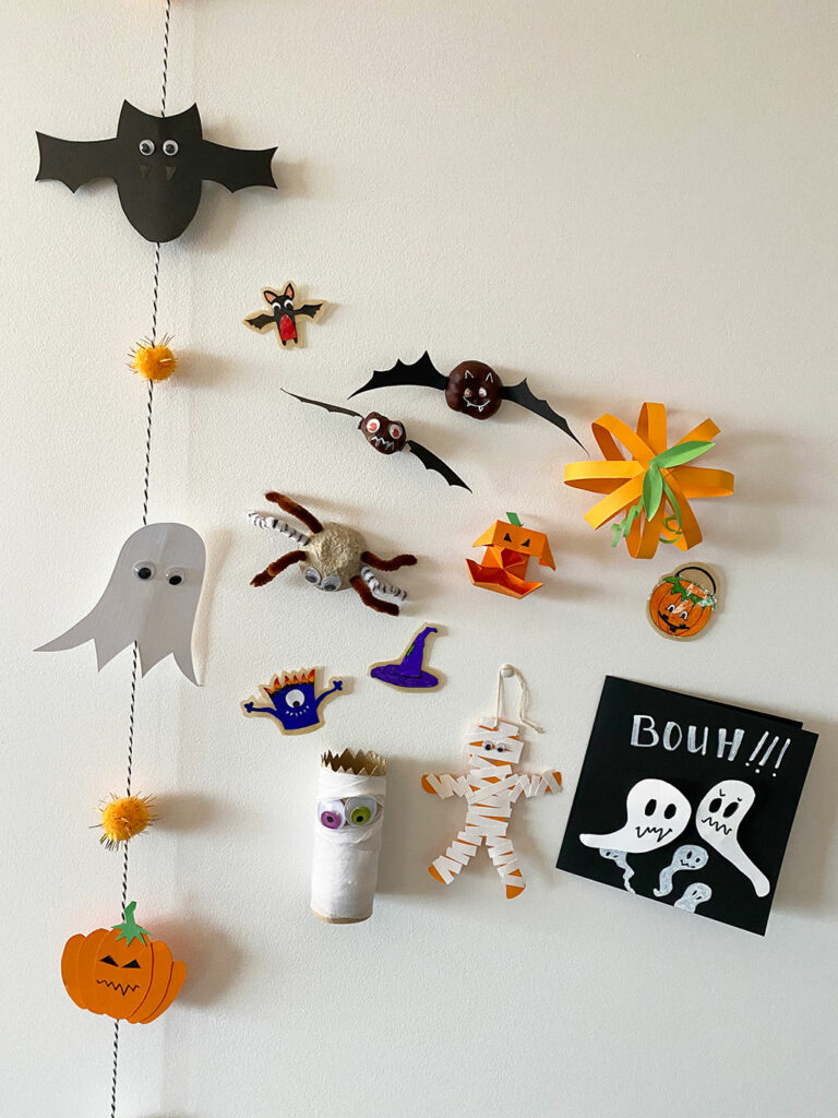 Activités Halloween exemples de réalisation faites en atelier