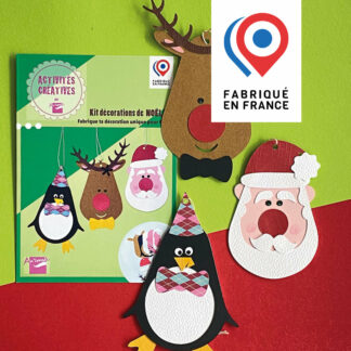 kit 3 suspensions de Noël en papier à coller - pochette de présentation - Créé par Anne Da Cunha-Guillegault pour An'imato