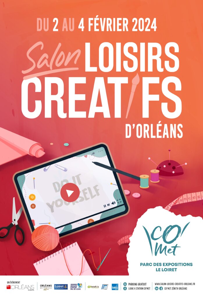 affiche salon loisirs créatifs Orléans 2024