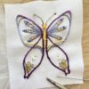 porte-clés papillon en tissu brodé et imaginé par Anne Da Cunha-Guillegault en exclusivité pour la marque An'imato