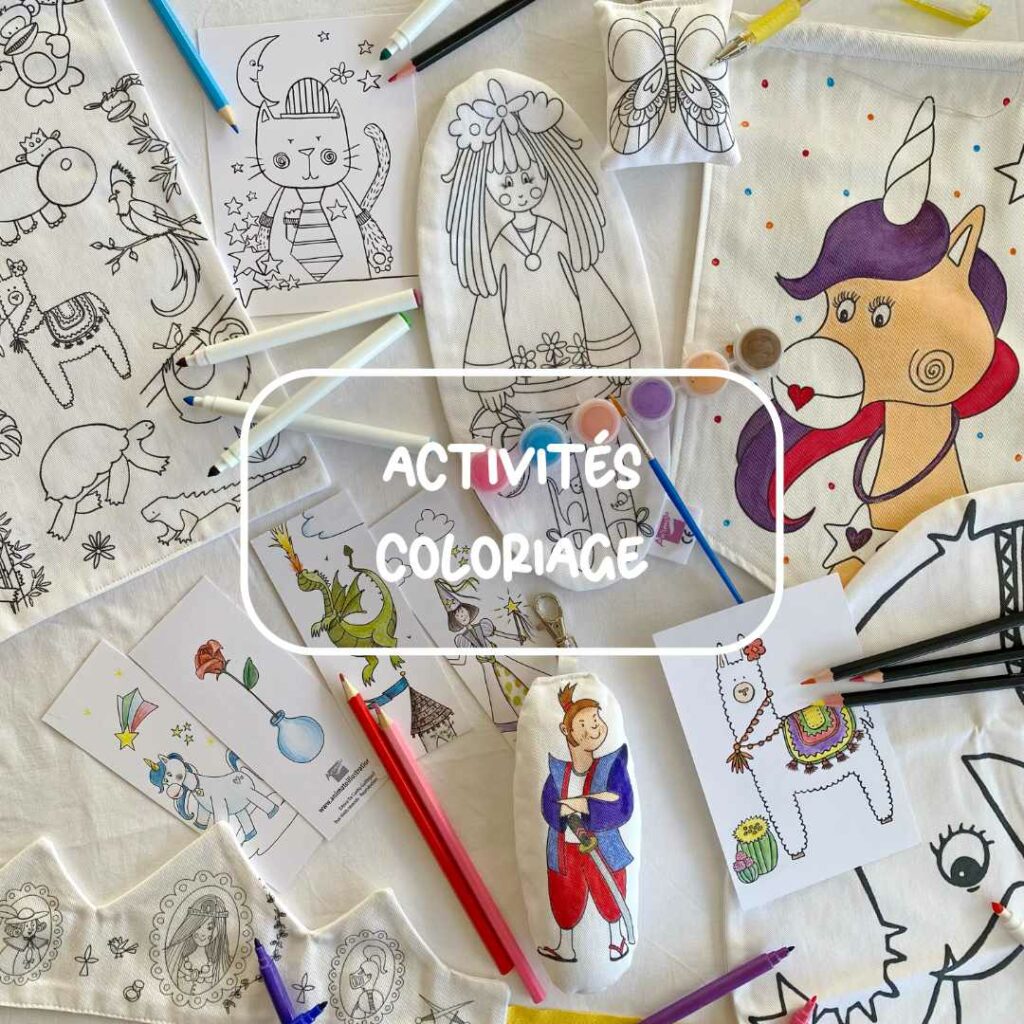 accueil site internet An'imato section activités coloriage