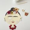 kit pour fabriquer une carte Frida en papiers Hommage à Frida Kahlo Design Anne Da Cunha Guillegault pour la marque An'imato