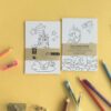 Pack 5 cartes postales sur le thème des licornes à colorier imaginé par Anne Da Cunha-Guillegault pour la marque An'imato