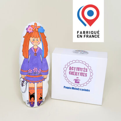Le kit poupée Melody à personnaliser et l'a poupée terminée imaginé par Anne Da Cunha-Guillegault pour la marque An'imato