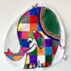 Fabrique ton coussin Elmer avec le kit coussin imaginé par Anne Da Cunha-Guillegault pour la marque An'imato Il te faut juste des feutres