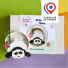 Kit cercle thème panda en papiers découpés avec cercle collé imaginé par Anne Da Cunha-Guillegault pour la marque An'imato
