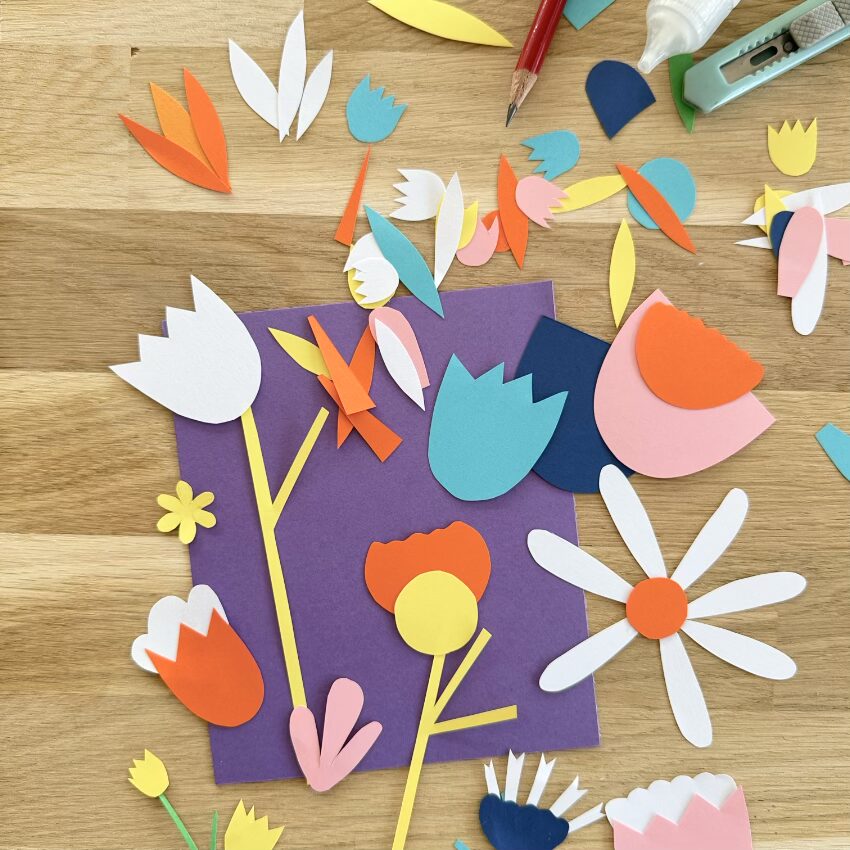 atelier découpage/collage animé par Anne Da Cunha-Guillegault
