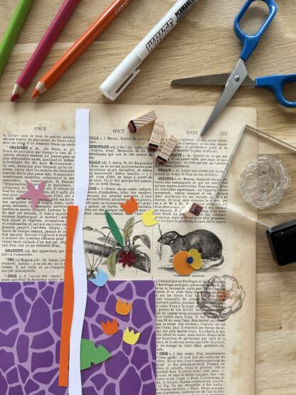 atelier découpage/collage - mixed médias animé par Anne Da Cunha-Guillegault