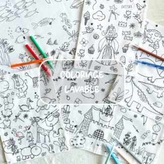 accueil menu site internet An'imato animatoillustrations.fr section activités coloriage lavable en tissu