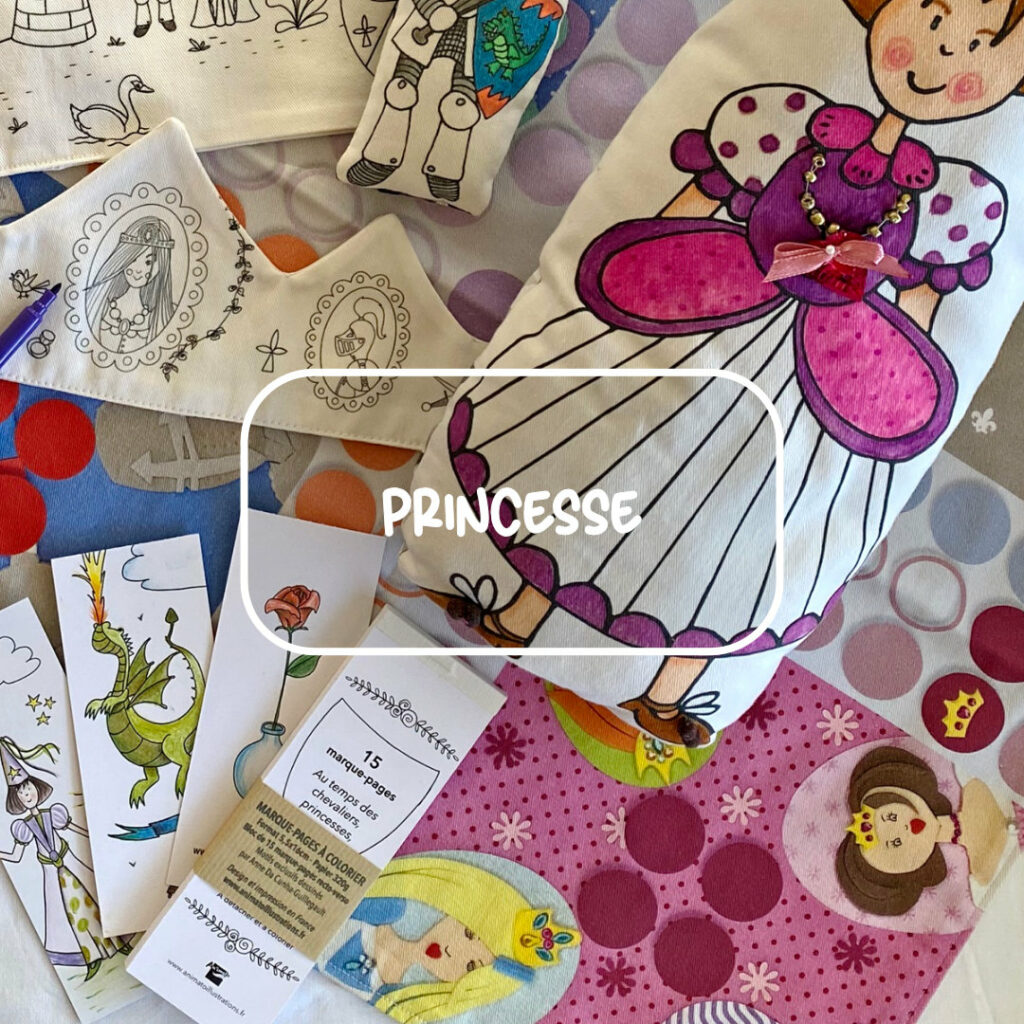 accueil menu site internet An'imato animatoillustrations.fr section activités thème princesse