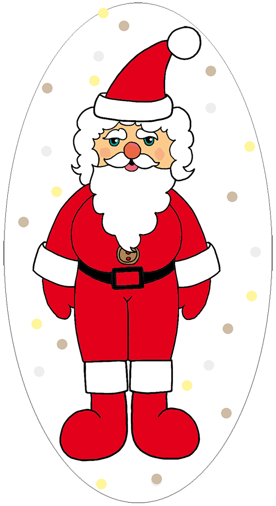 coffret poupée Père Noël en tissu coloriée activité Noël imaginée par Anne Da Cunha-Guillegault en exclusivité pour la marque An'imato