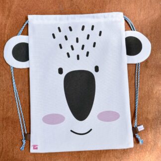 Capsule animaux - sac à dos enfant koala en tissu avec oreilles imaginé et cousu par Anne Da Cunha-Guillegault en exclusivité pour la marque An'imato