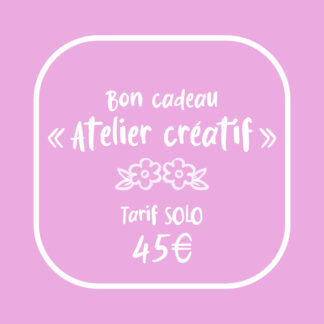 Bon cadeau à offrir pour participer à un atelier créatif organisé par Anne Da Cunha Guillegault soit au Revers Café à Puteaux (92). Soit à la boutique Il était une fois Dix Doigts Paris 15e